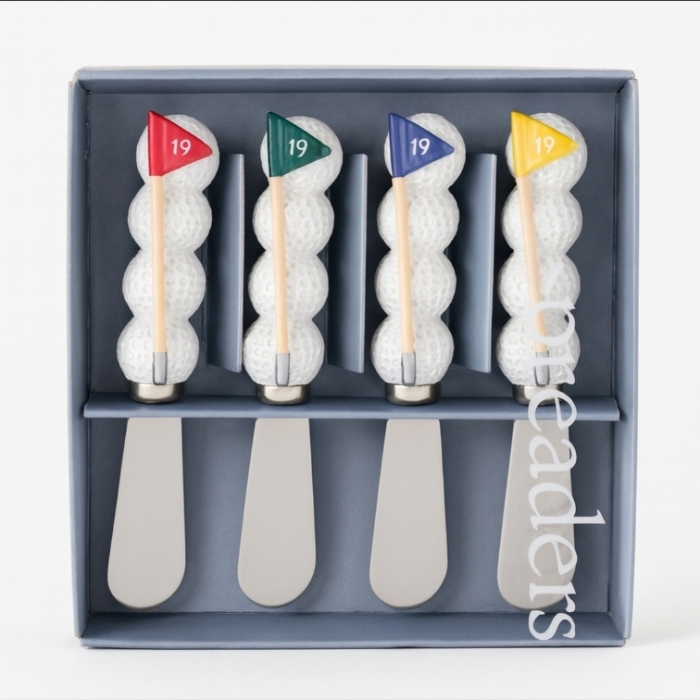 Harbor East 19th Hole Spreader set 4 Stainless Steel Spread Knives NEW